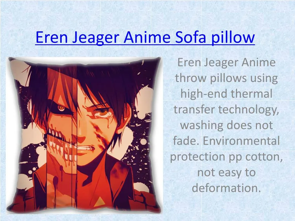 eren jeager anime sofa pillow