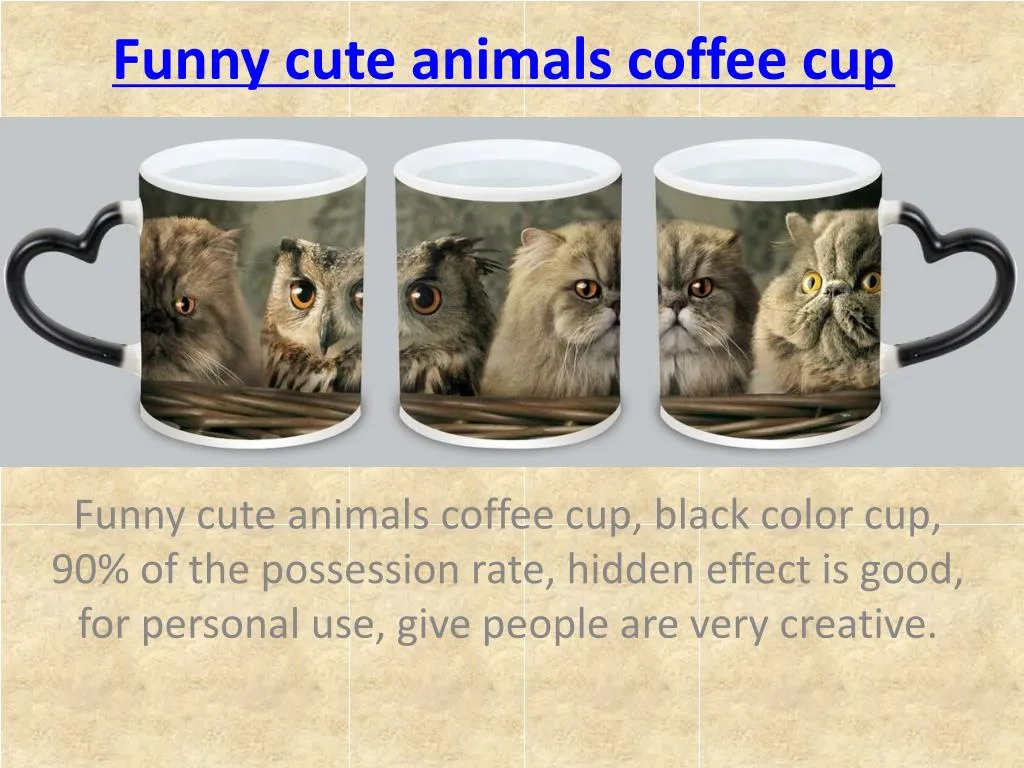 funny cute animals coffee cup