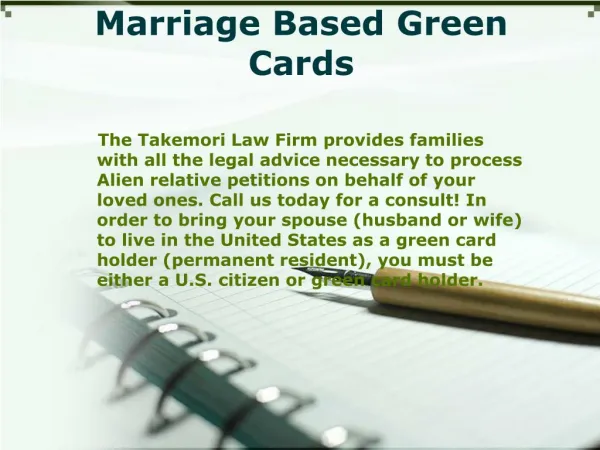 Marriage Based Green Cards