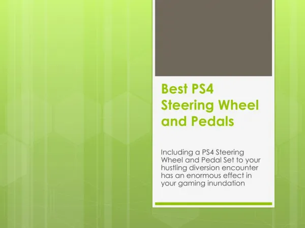 Best ps4 steering wheel and pedals