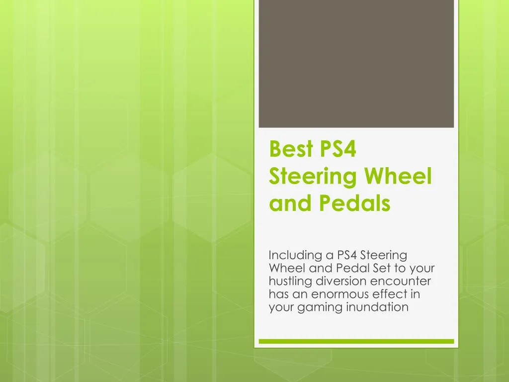 best ps4 steering wheel and pedals