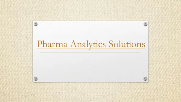Advance Pharma Analytics Solutions – Bilytica