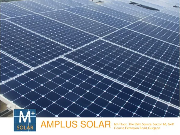 Leading Renewable Energy Partners - Amplus Solar