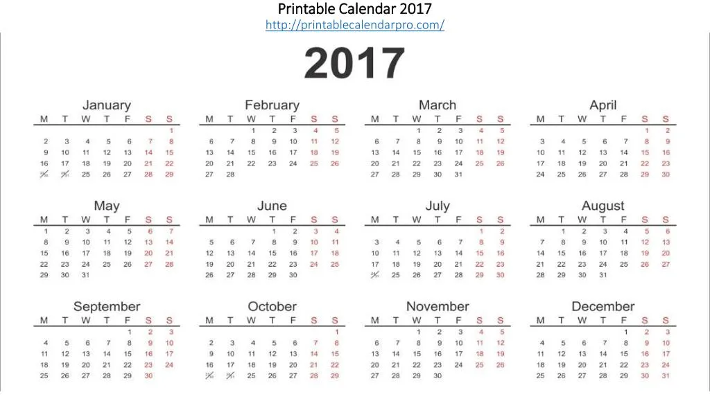 printable calendar 2017 printable calendar 2017