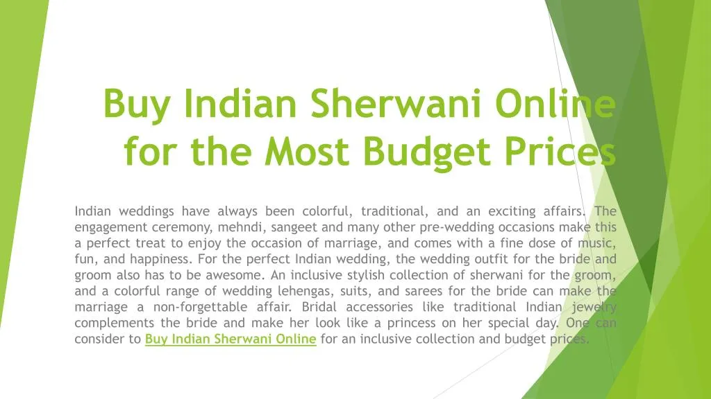 buy indian sherwani online for the most budget prices