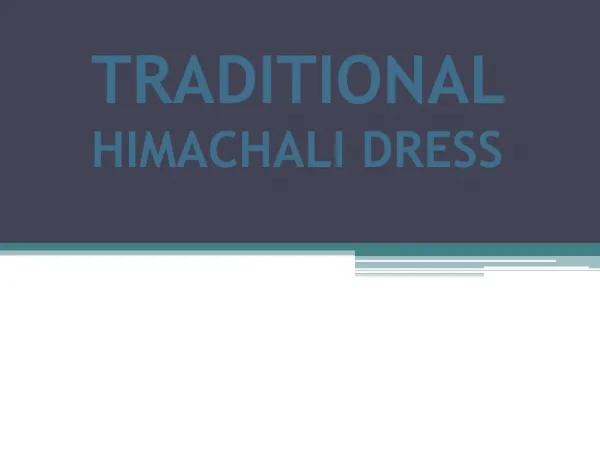 Traditional Himachlali Dress