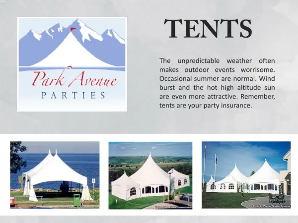 Park Avenue Parties' Tents