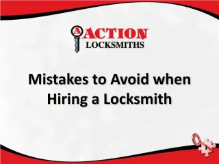 Mistakes to Avoid when Hiring a Locksmith - slide 1