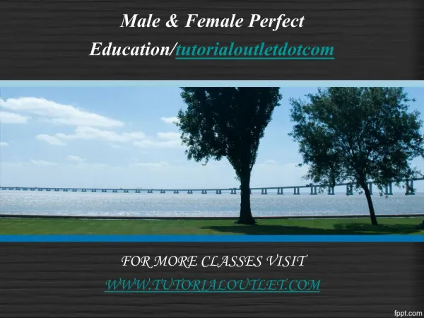 Male & Female Perfect Education/tutorialoutletdotcom