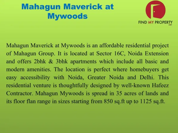 Mahagun Maverick - 9560090022