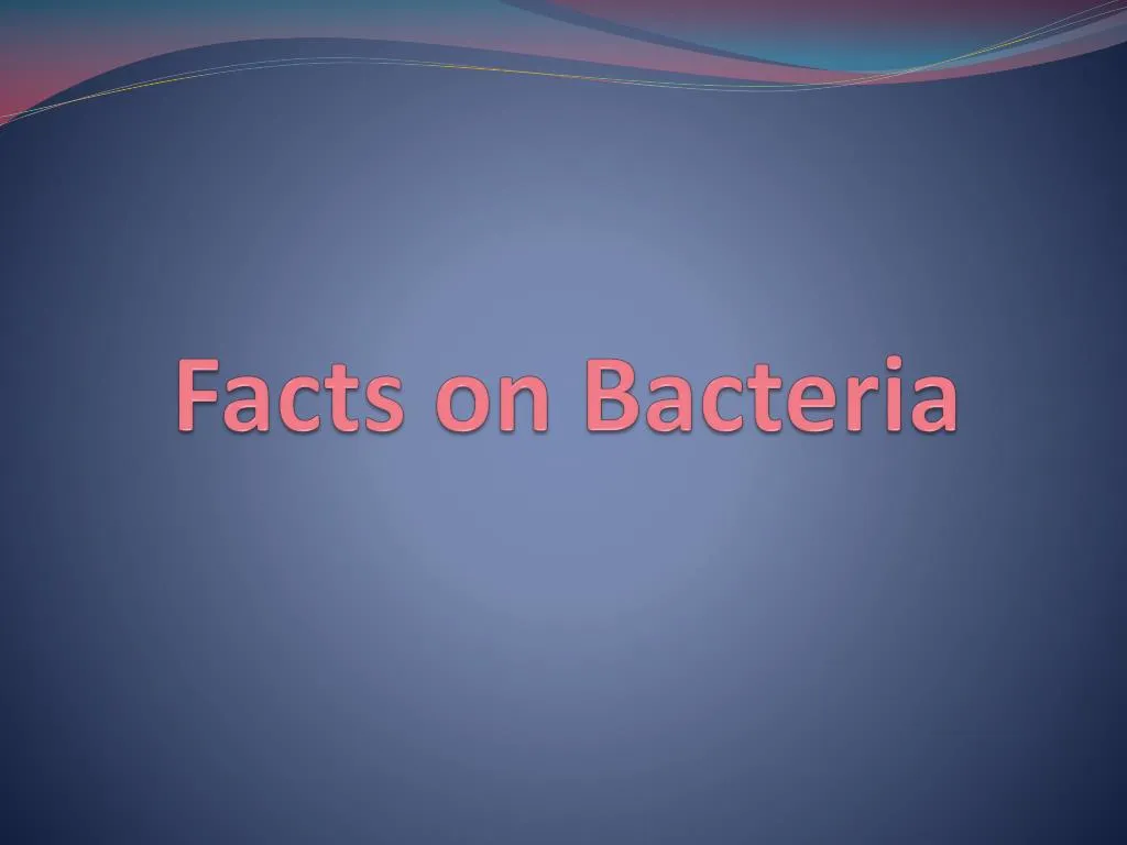 facts on bacteria
