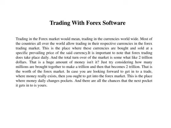 What You Need to Learn About Forex Trading