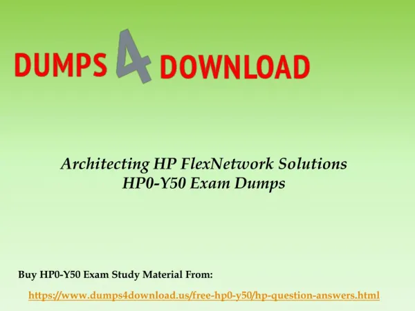 Download HP HP0-Y50 Exam Questions - HP0-Y50 Braindumps PDF Dumps4Download.us