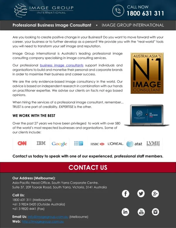 Professional Business Image Consultant - IMAGE GROUP INTERNATIONAL