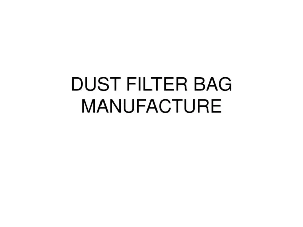 dust filter bag