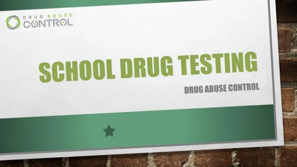 School Drug Testing