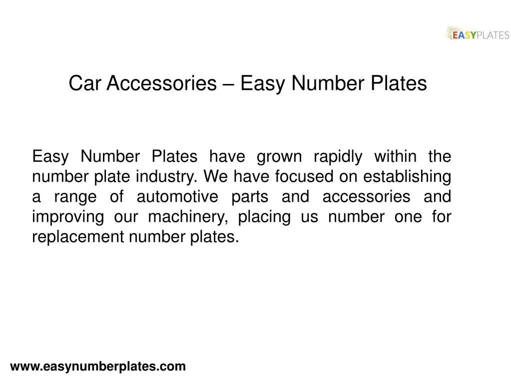 car accessories easy number plates