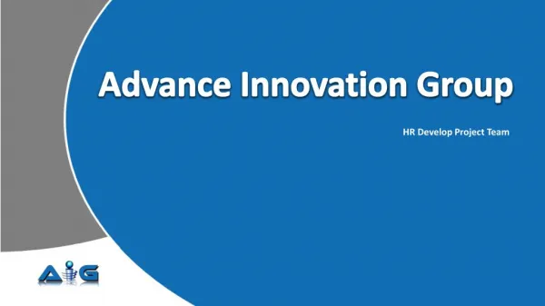 Advance Innovation Group PMP HR Develop Project Team