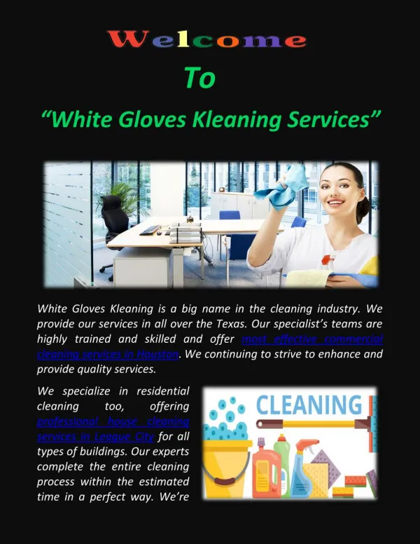 House & Commercial Cleaning Services at the Most Affordable Prices