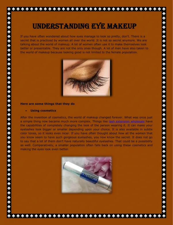 Understanding Eye Makeup