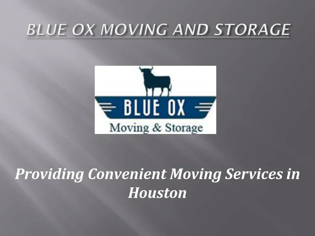 blue ox moving and storage
