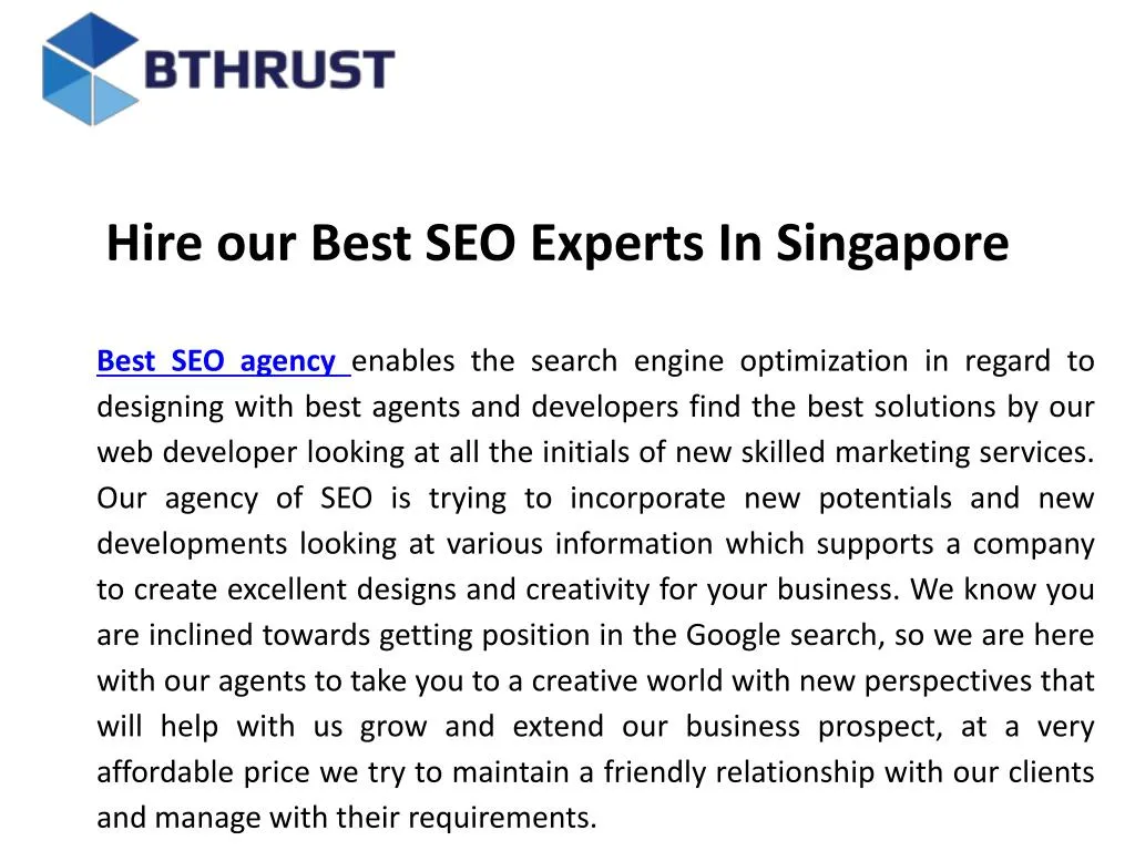 hire our best seo experts in singapore