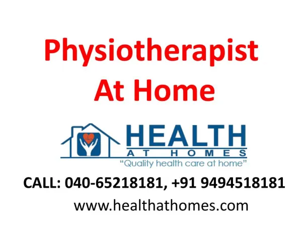 Physiotherapist at Your Home in Jubileehills,Banjarahills
