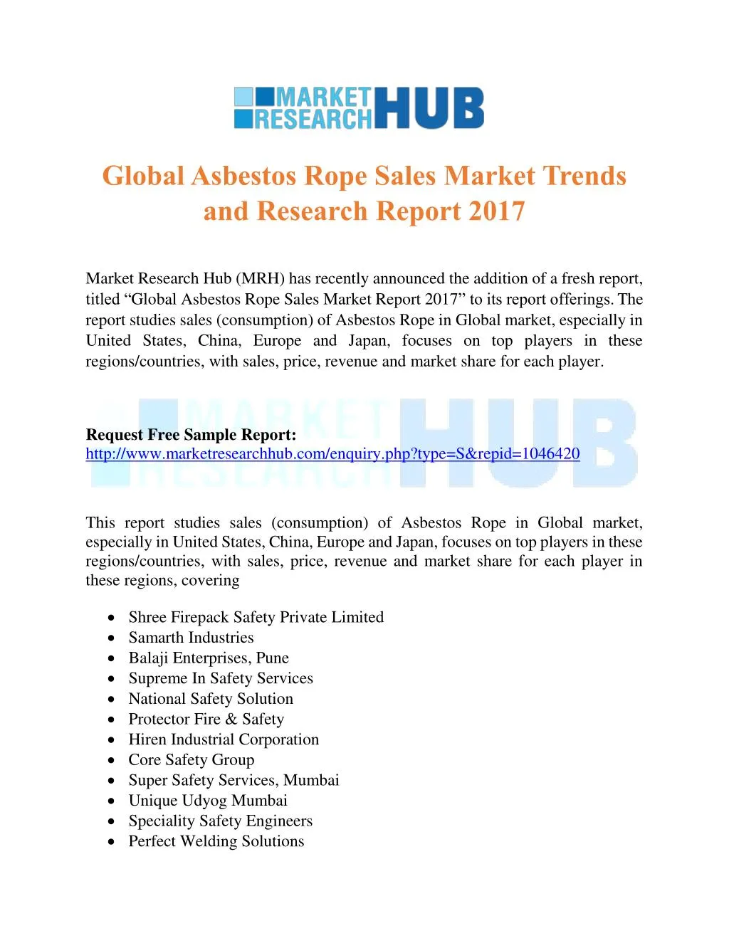 global asbestos rope sales market trends