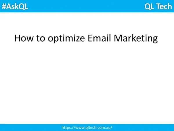 How to optimize Email Marketing