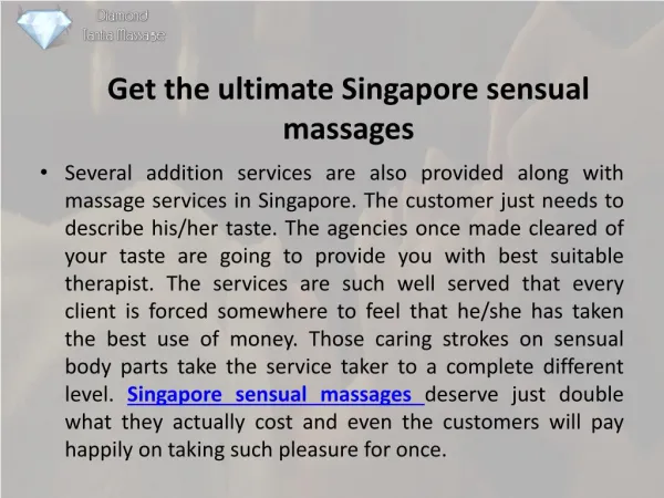Get the ultimate singapore sensual massages