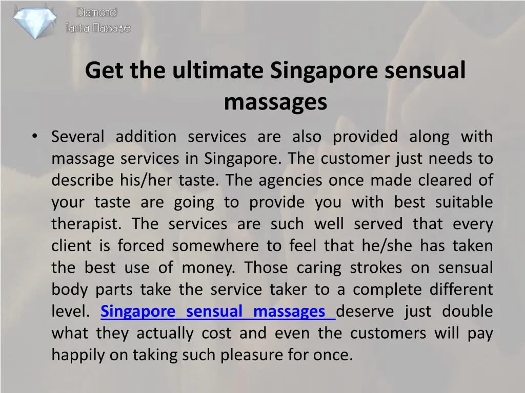get the ultimate singapore sensual massages