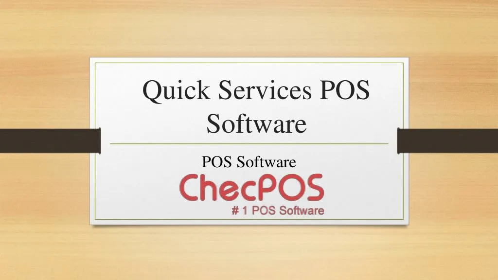 quick services pos software
