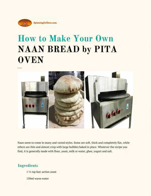 How to Make Your Own NAAN BREAD by PITA OVEN