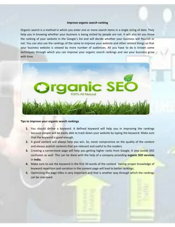 Organic SEO Service India