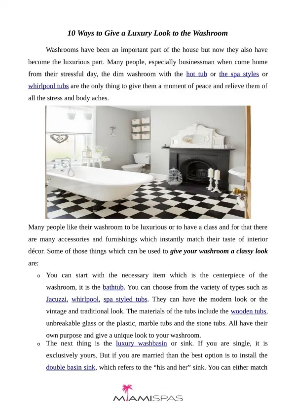 10 ways to a luxurious bathroom look | Miamispas