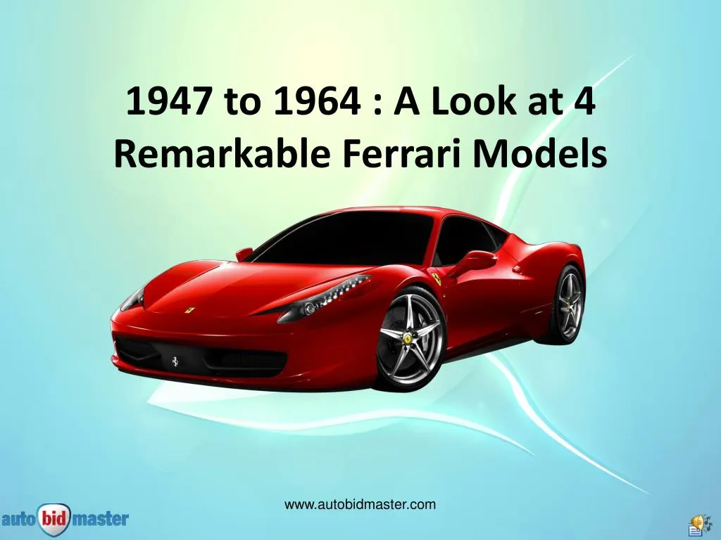 1947 to 1964 a look at 4 remarkable ferrari models