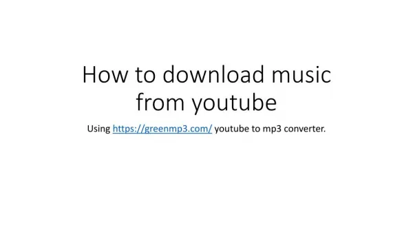 How to Convert youtube to mp3