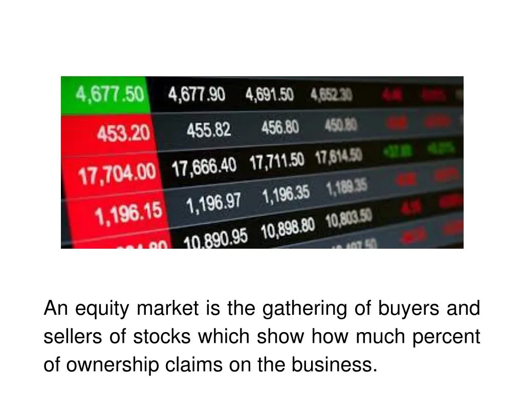 what is an equity market