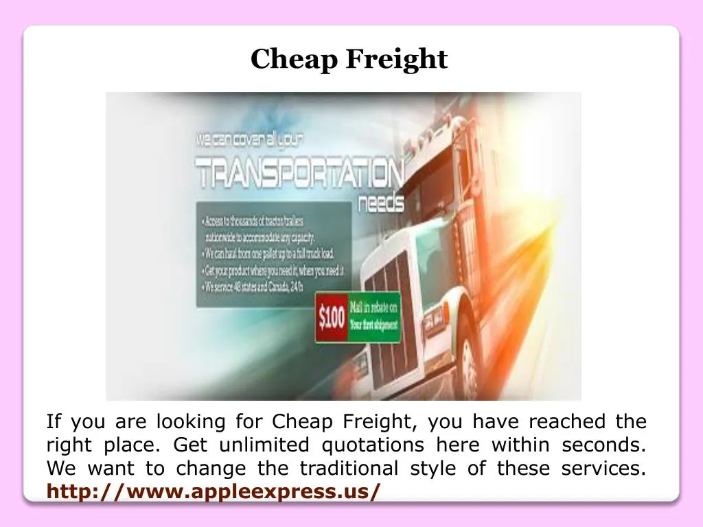 cheap freight