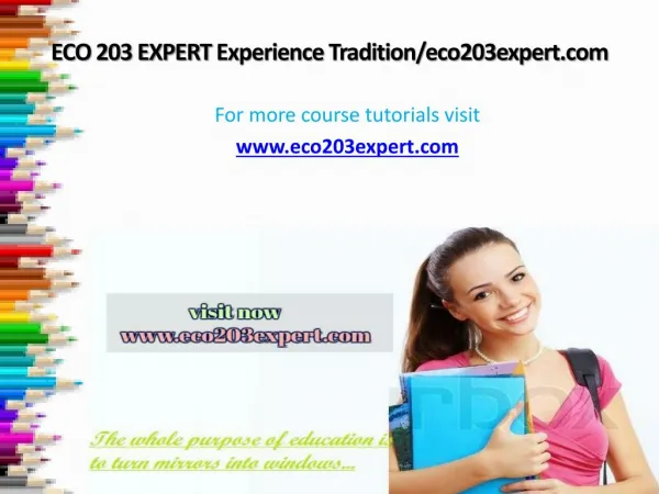 ECO 203 EXPERT Experience Tradition/eco203expert.com