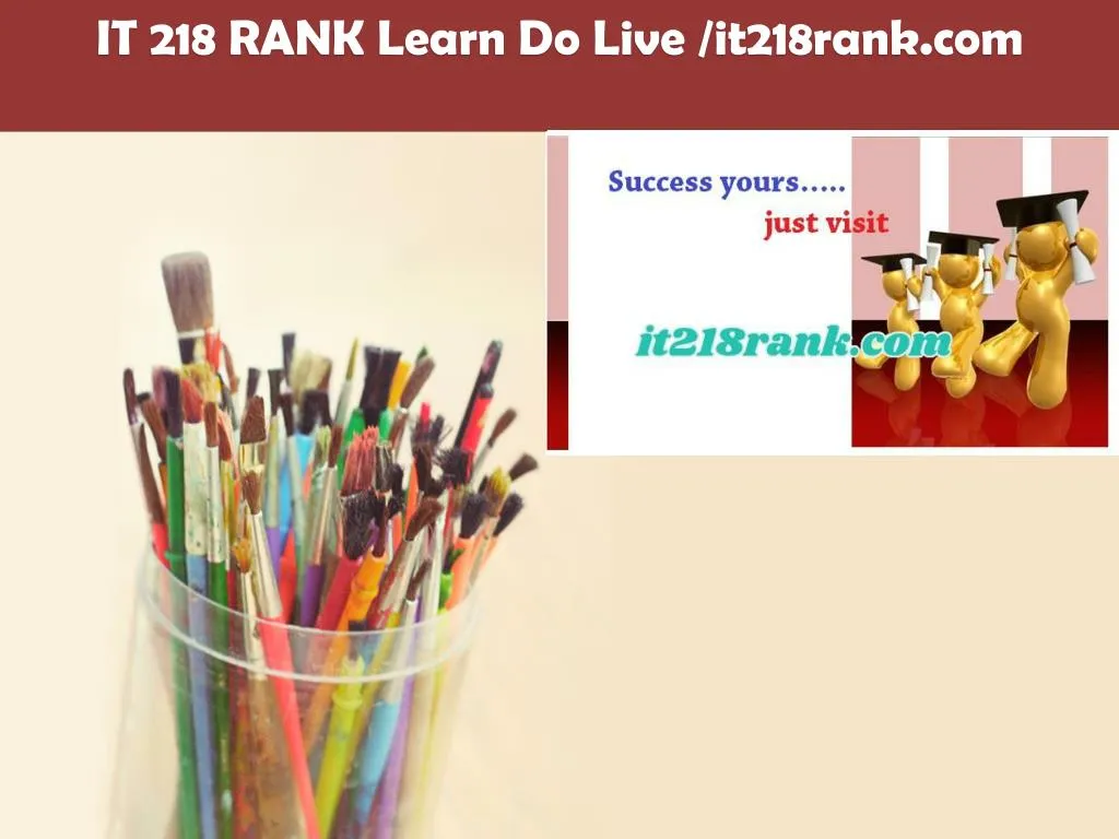it 218 rank learn do live it218rank com