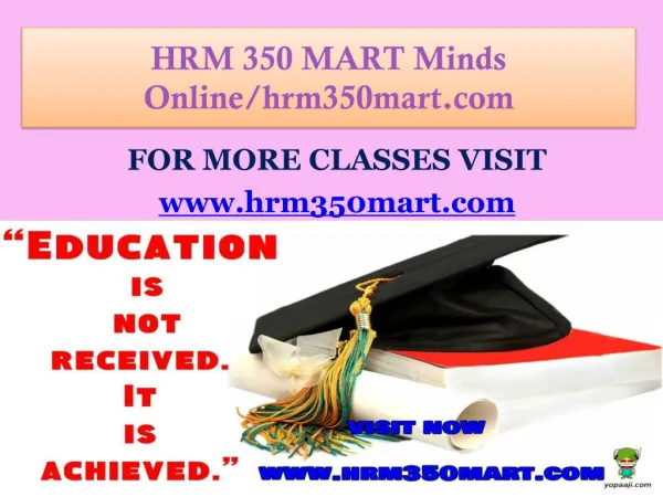 HRM 350 MART Minds Online/hrm350mart.com