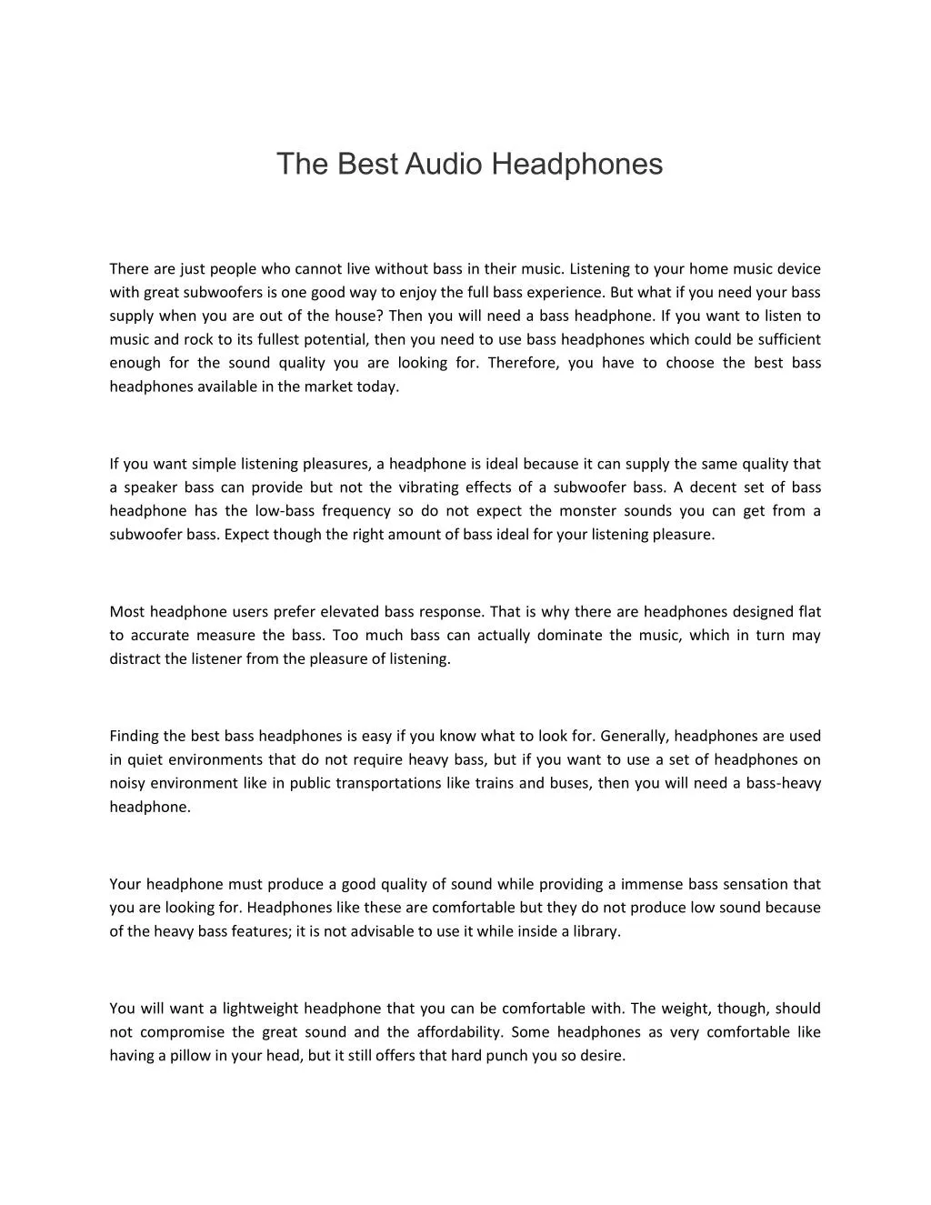 the best audio headphones