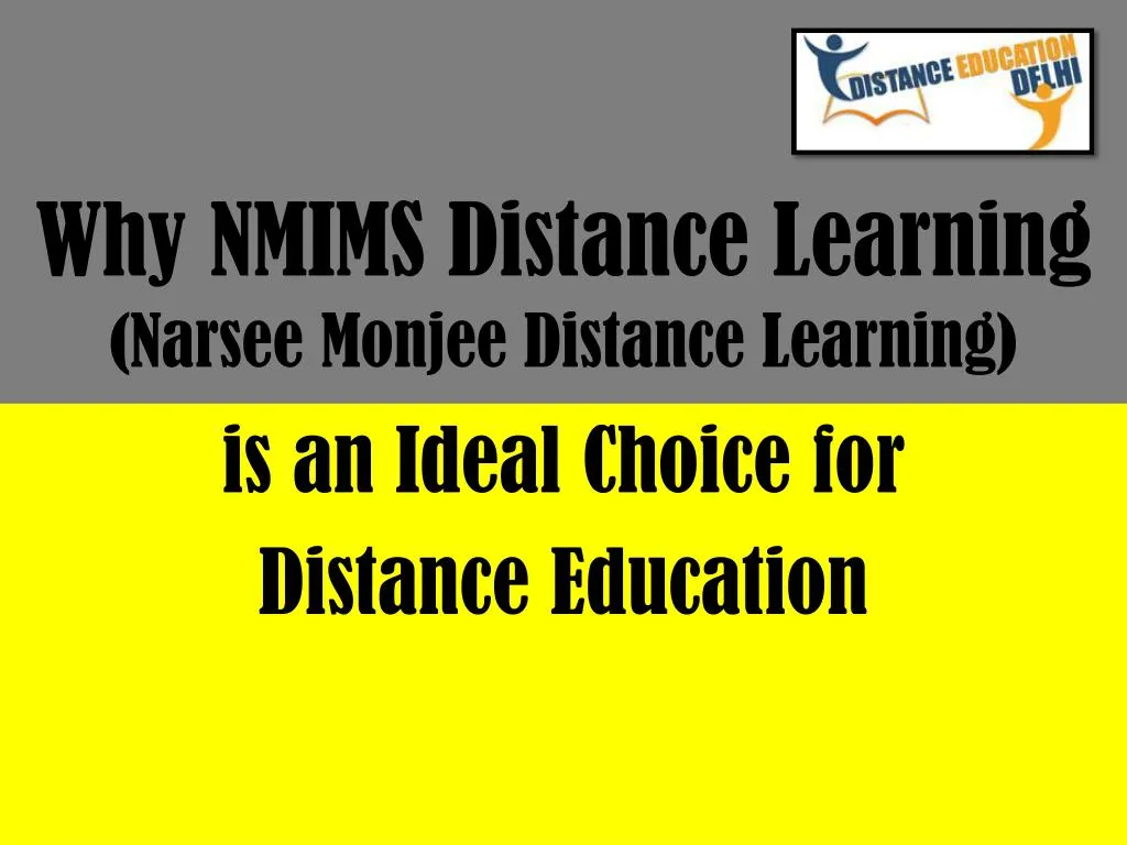 why nmims distance learning narsee monjee distance learning