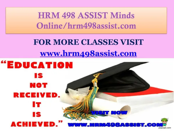 HRM 498 ASSIST Minds Online/hrm498assist.com
