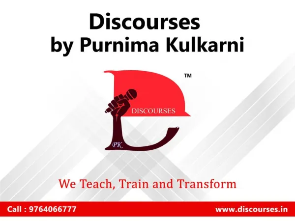 Best English Speaking Institute in Bibwewadi Pune - Discourses