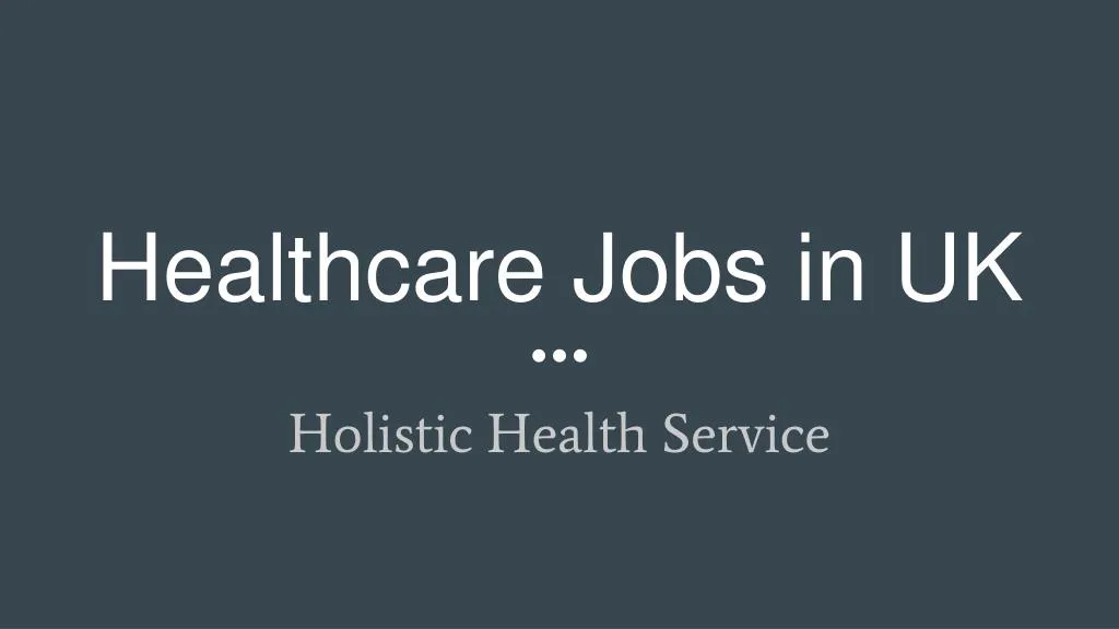 healthcare jobs in uk