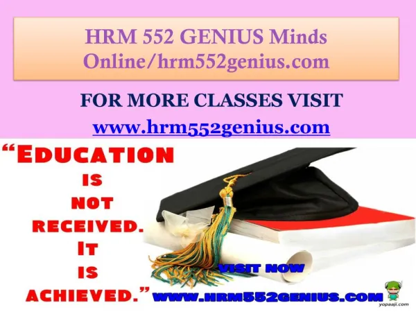 HRM 552 GENIUS Minds Online/hrm552genius.com
