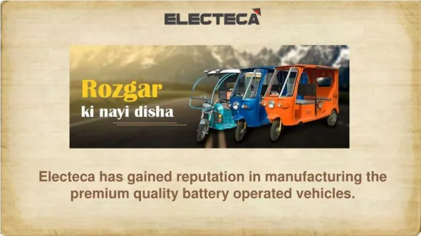 Electeca: The Ultimate Address of Battery Rickshaw in West Bengal