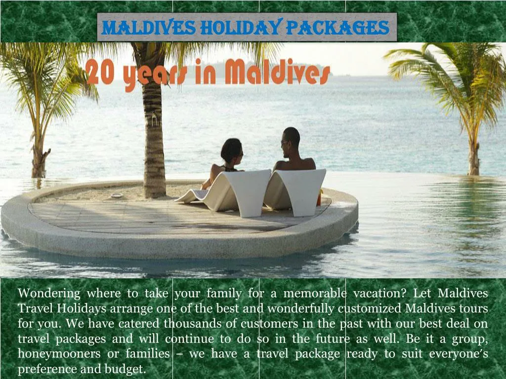 maldives holiday packages